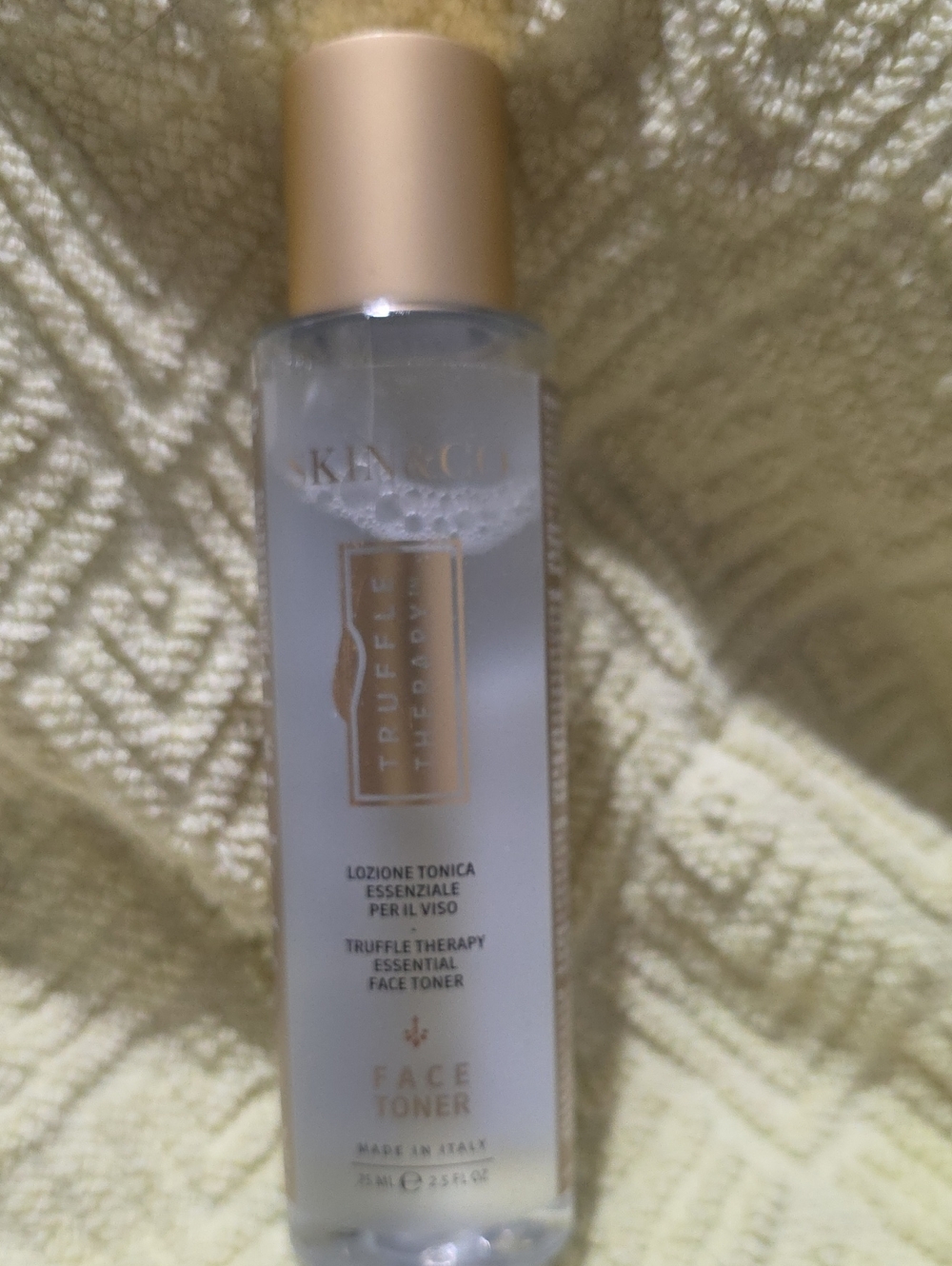 Truffle Therapy Essential Face Toner - Clear Bottle with Gold Cap